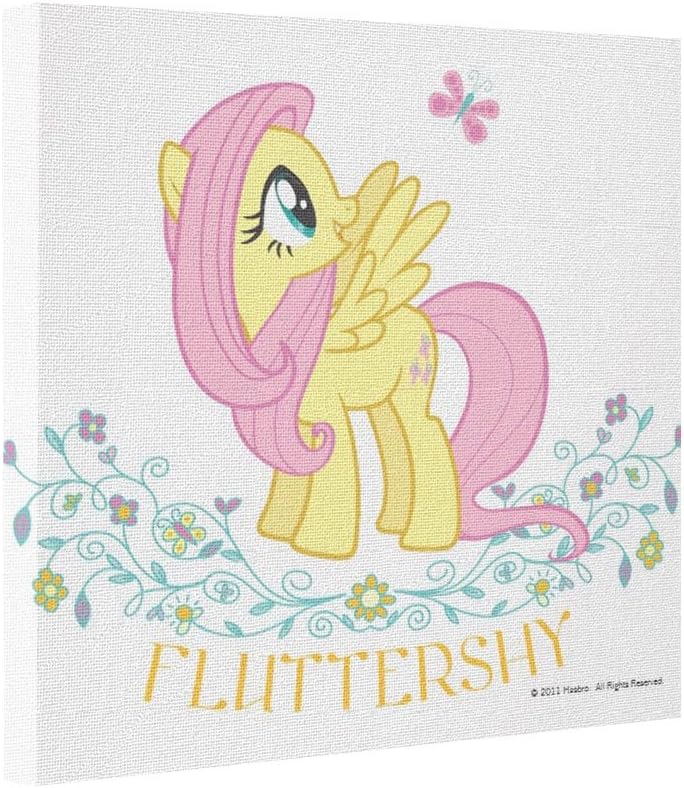 Dobend Gallery Wrapped Canvas Fluttershy with Flowers Print Picture On Canvas