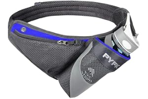 PYFK Running Belt Hydration Waist Pack with Water Bottle Holder for Men Women Waist Pouch Fanny Bag Reflective