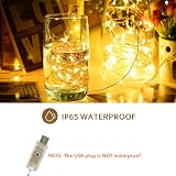 Makion Led Fairy Lights 10M 100 LED USB Warm White Copper Wire 8 Modes view 4