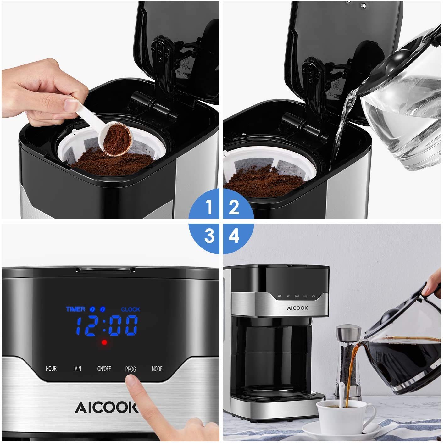 Coffee Maker, Filter Coffee Machine 