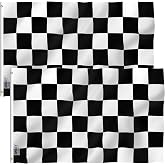 ANLEY Pack of 2 Fly Breeze 3x5 Foot Checkered Flag - Vivid Color and Fade Proof - Canvas Header and Double Stitched - Black and White Racing Flags Polyester with Brass Grommets 3 X 5 Ft