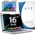 PYS Magnetic Laptop Privacy Screen 16 Inch 16:10 Ratio - Computer Monitor Screen Privacy Shield, Anti-Glare Blue Light Filter, Detachable Privacy Screen Protector for Lenovo Thinkpad, Hp Envy, Dell