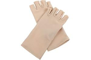 Didiseaon Fingerless UV Gloves for Women Cycling Outdoor, High Elasticity Cloth Half-Finger Design Sun