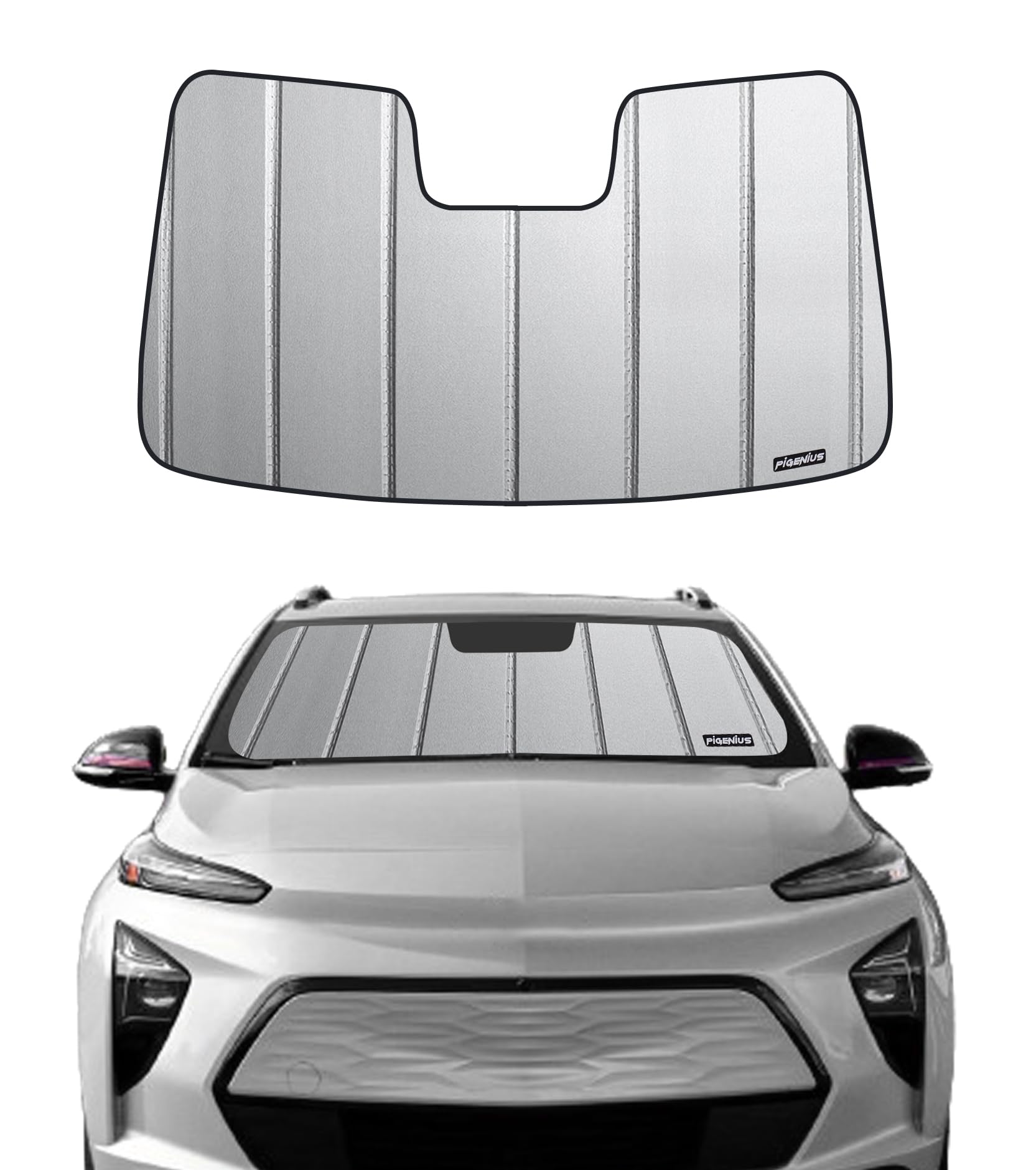 Photo 1 of Pigenius Windshield Sunshade for Chevy Bolt EUV 2022-2023,6 Layers Sun Shield,Block UV Rays Dashboard Shield,Insulation Sun Shade