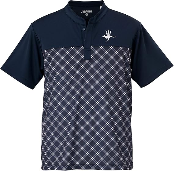 Amazon Co Jp シンプソン Simpson テニス ウェア メンズ クールマックス ヘンリーネック ゲームシャツ Stw ネイビー M 服 ファッション小物