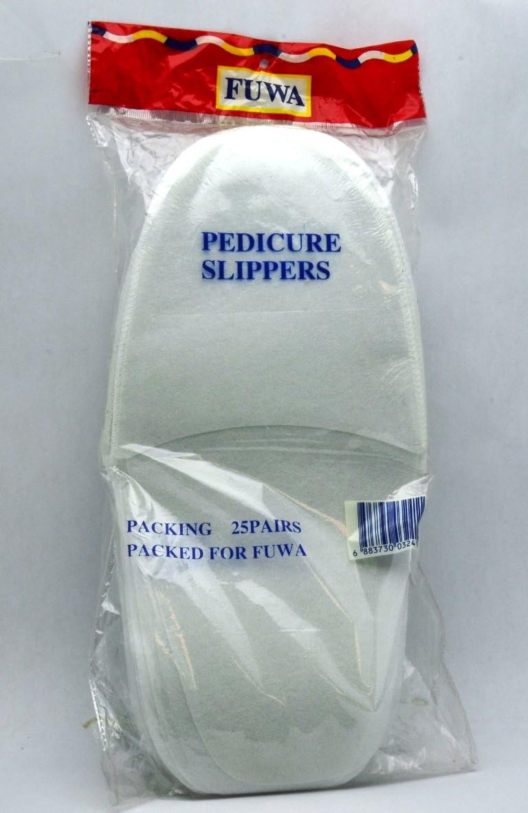 Fuwa - Disposable Pedicure Slippers Salon Spa Slippers (25 Pairs)