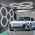 Hexagon LED Lights: 192w 3 Level Dimming High Brightness 21120LM Hexagon Garage Lights 6500K Hexagon Ceiling Light for Gym Basement Warehouse Auto Beauty Shop Car Detailing Salon workShop Lighting