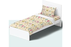 NIKKIPETER Nikki Peter 100% Cotton Kids Bedsheet Sets for Boys and Girls, Cute Birds and Flowers Twin Sheets, Birds Twin Bedding, Easy Care Super Soft Sheets Set - OEKOTEX Certified