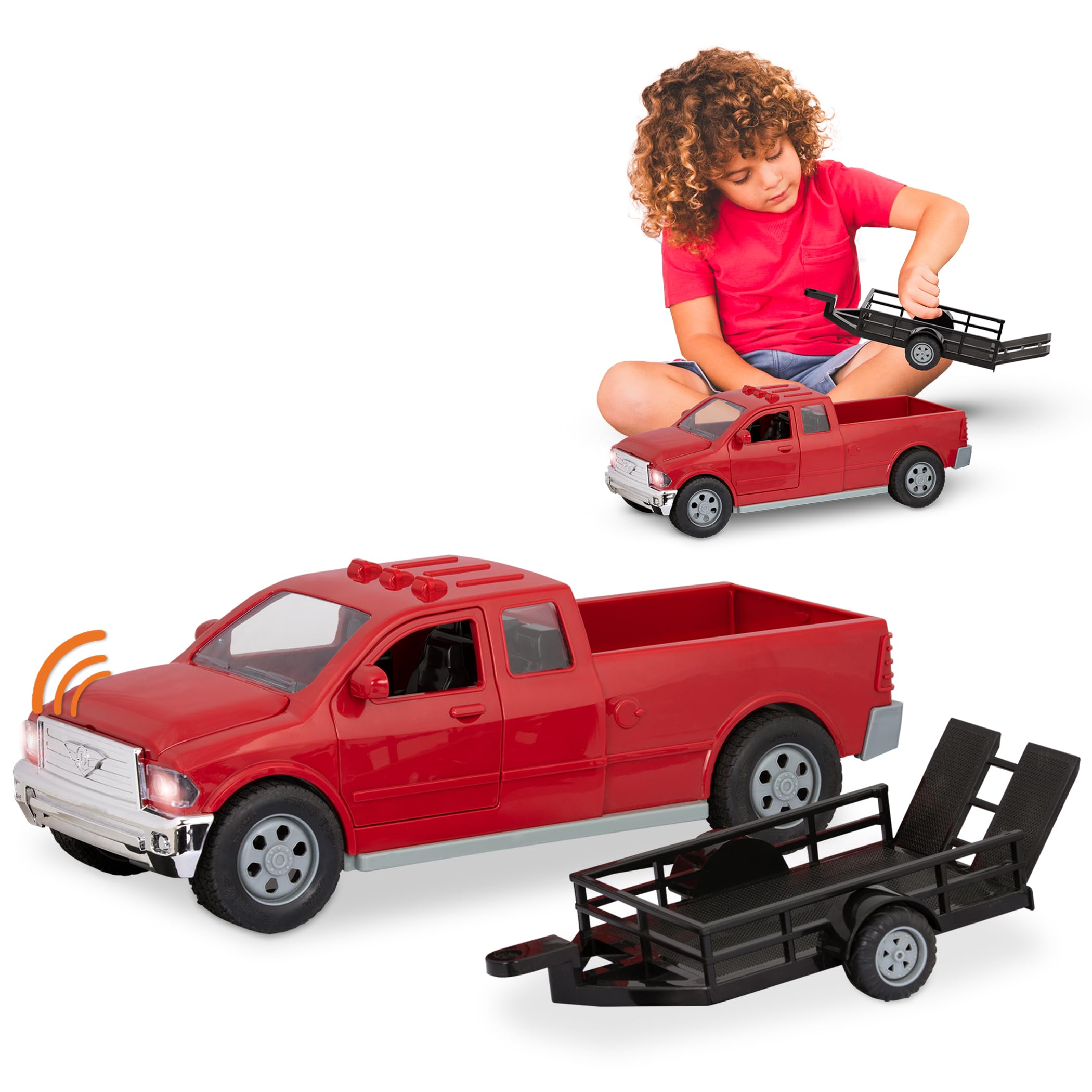 Driven by Battat – Large 17 Inch Pick-Up Truck Toy for Kids – Utility Vehicle with Opening Doors & Tailgate – Built Tough for Pretend Play Adventures – Ages 3+