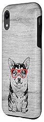 iPhone XR Corgi in Red Glasses Nerd Dog Case