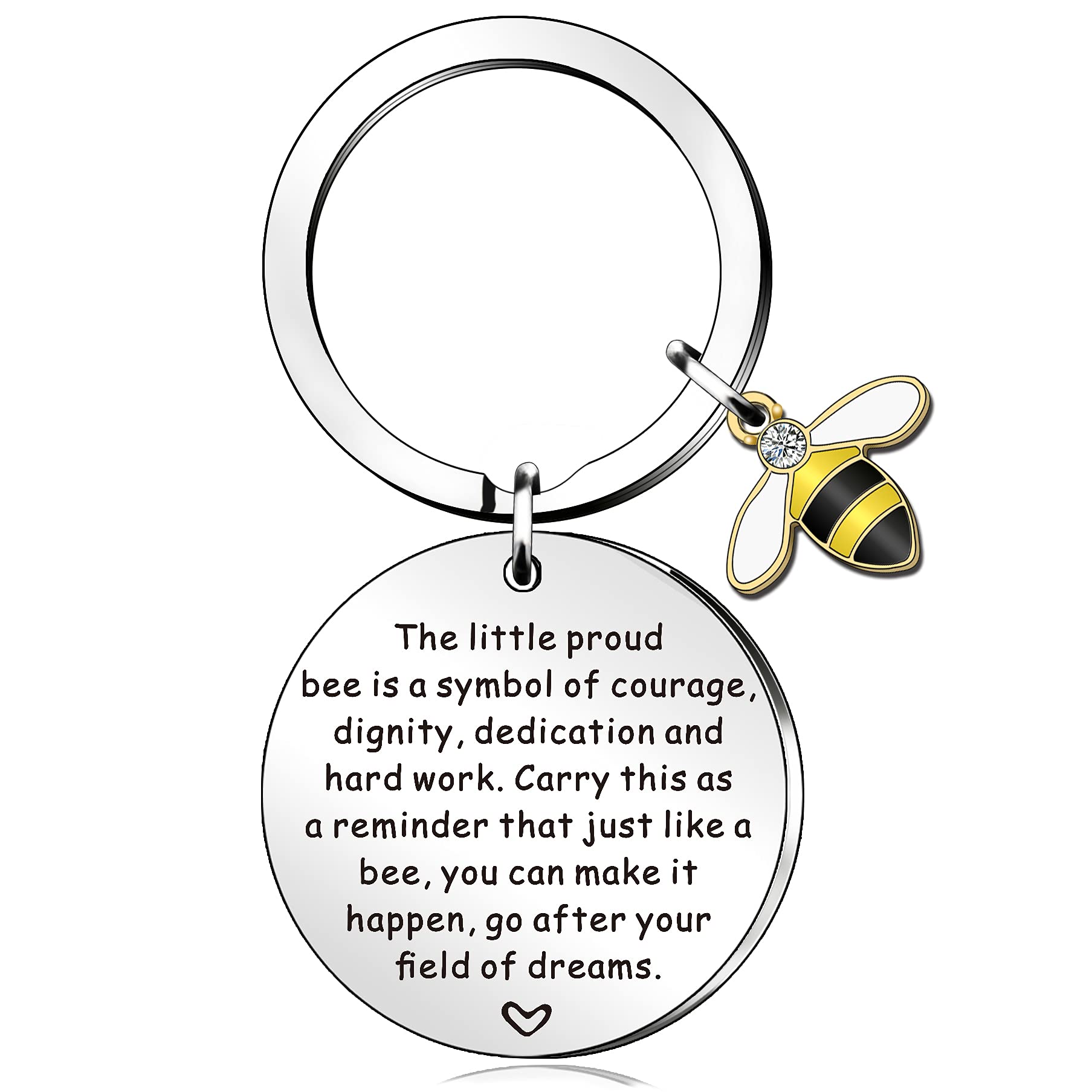 QMVMV Bee Gifts Bee Keyring for Women Men Daughter Son Honey Bee Gifts Colleague Leaving Gifts Keyring Coworker Appreciation Gift Bee Lover Gift for Family Friends