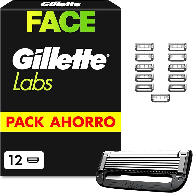 Lâminas de barbear masculinas Labs, Pack de 12