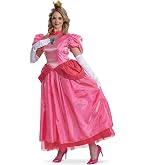 mario princess peach dress up Adult Deluxe Super Mario Bros Princess Peach Fancy Dress Costume Nintendo