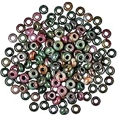 SUNYIK Natural Indian Agate European Bead for Charm Bracelet, Wholesale Loose Gemstone Big Hole (6mm) Beads for Jewelry Making, 14x8mm, Pack of 15