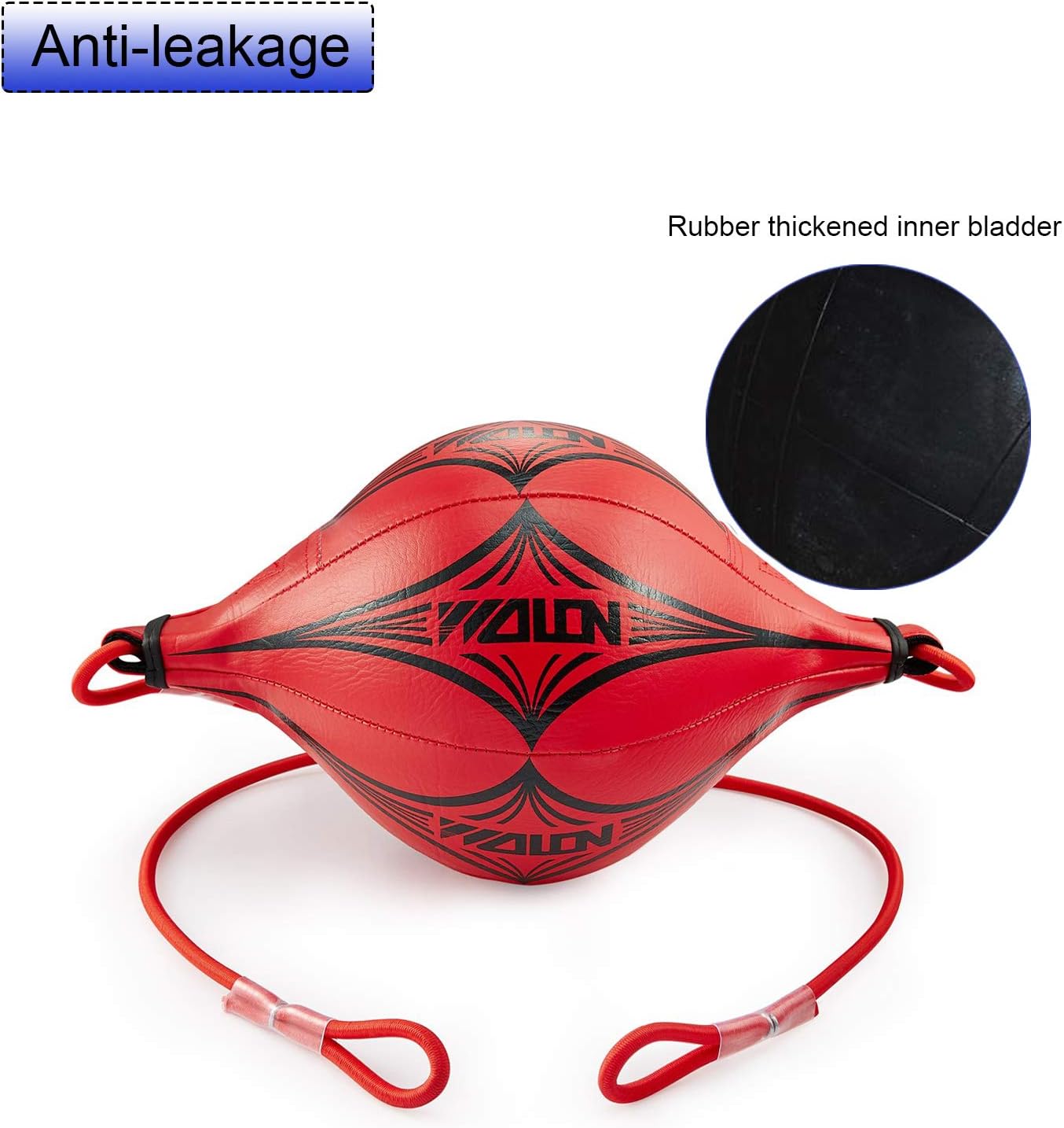 Opliy Double End Ball, Boxing Speed Ball Leather Boxing Ball with Pump Speed Dodge Ball Include 2pcs Ring Locking for Gym MMA Boxing Sports Punch Bag (Red) : Sports & Outdoors