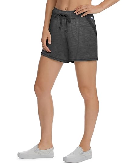 champion women's heathered jersey short