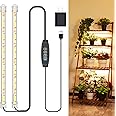 LPMZMBL 16 in Plant Grow Light Strips,120 LEDs Grow Lights for Indoor Plants Full Spectrum with 3/9/12H Timer & 10 Dimmable Levels,Sunlight Plant Growing lamp for Hydroponics Succulent 2 Heads