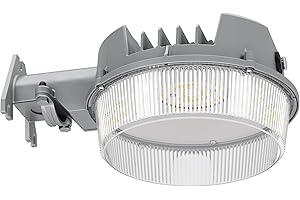 HALO ALB Outdoor Dusk-to-Dawn LED Security Area Light with 4000 Lumens, Wall or Pole Mount - Textured Gray