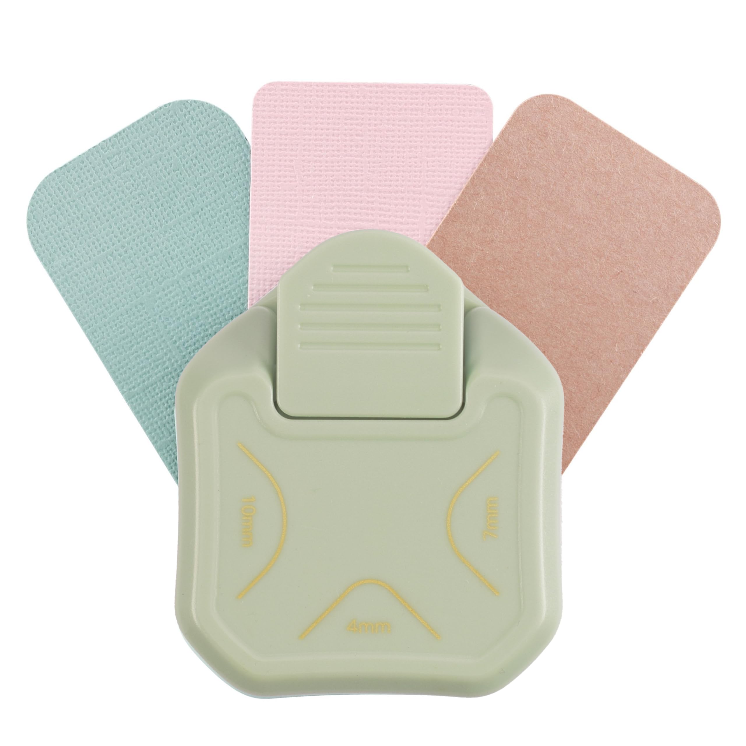 Vaessen Creative, 3-in-1 Corner Punch for Card Making, Scrapbooking, DIY Projects, Mint, 4-7 - 10mm