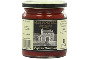 Mas Portell Wood Roasted DOP Piquillo Peppers 225 g (Pack of 2)