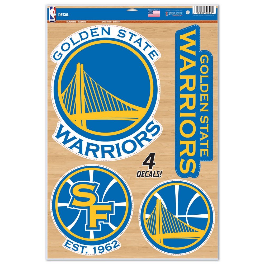 NBA Golden State Warriors WCR87247014 Multi-Use Decal, 11" x 17"