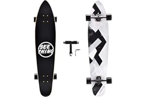 seething 42 Inch Longboard Skateboard Complete Cruiser Pintail,The Original Artisan Maple Skateboard Cruiser Pintail for Cruising, Carving, Free-Style and Downhill