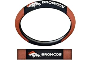 Team ProMark NFL Denver Broncos Steering Wheel Cover, One Size, Multicolor