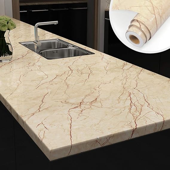 Yenhome Faux Marble Peel and Stick Wallpaper Countertops Granite
