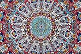 Sunshine Joy 3D Psychedelic Sunburst Tapestry Tablecloth Beach Sheet 60x90 Inches - Glow In The Dark