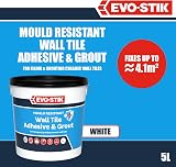 EVO-STIK Mould Resistant Wall Tile Adhesive & Grout White 5L Ready-Mixed view 2