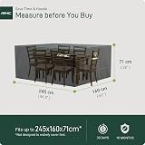 AWNIC Garden Furniture Cover Waterproof 420D Oxford Windproof 245x160x71cm view 2