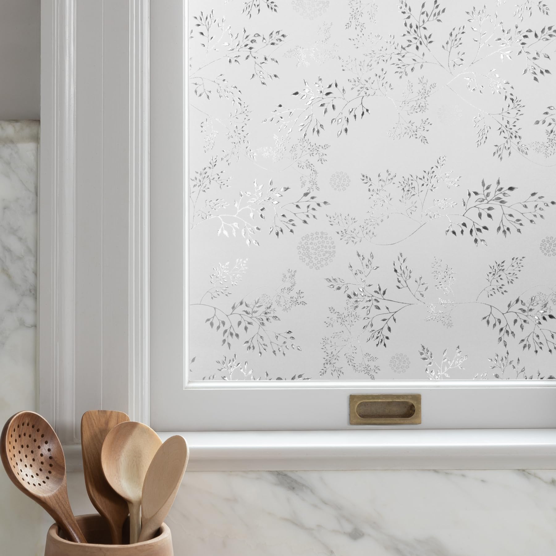 Artscape Elderberry | Decorative Privacy Window Film with Textured Glass Pattern | Non-Adhesive & UV Protection | Easy to Apply & Removable | 91 x 183 cm