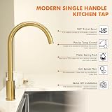 GRIFEMA G4008Y Golden Kitchen Tap 360° Swivel Spout Hot Cold Mixer view 6