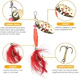Vicloon 16 Pcs Fishing Lures Set Spinners Spoons Jig Hooks Kit view 4