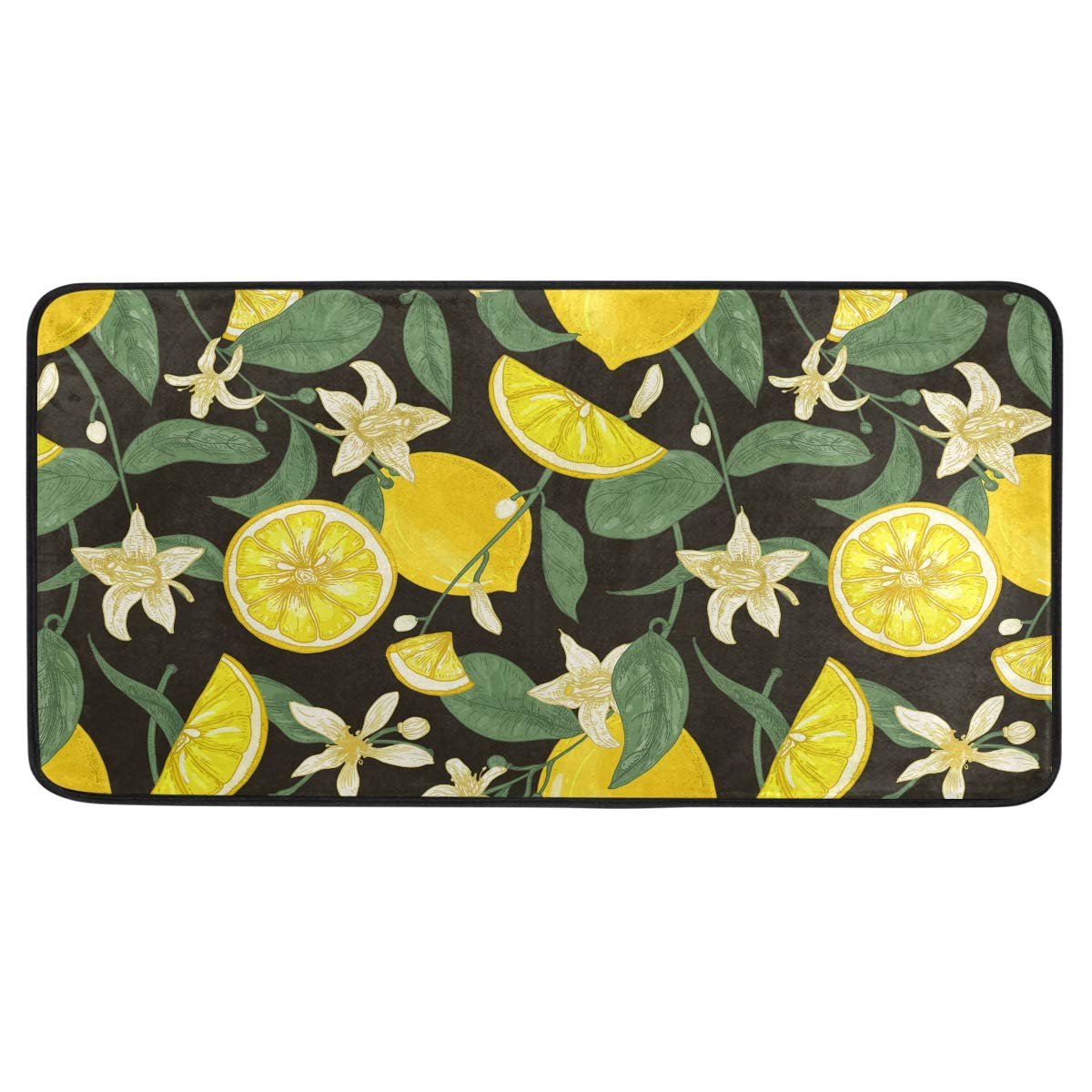 Kitchen Rug Runner Mats Fruit NonSlip Washable Plant