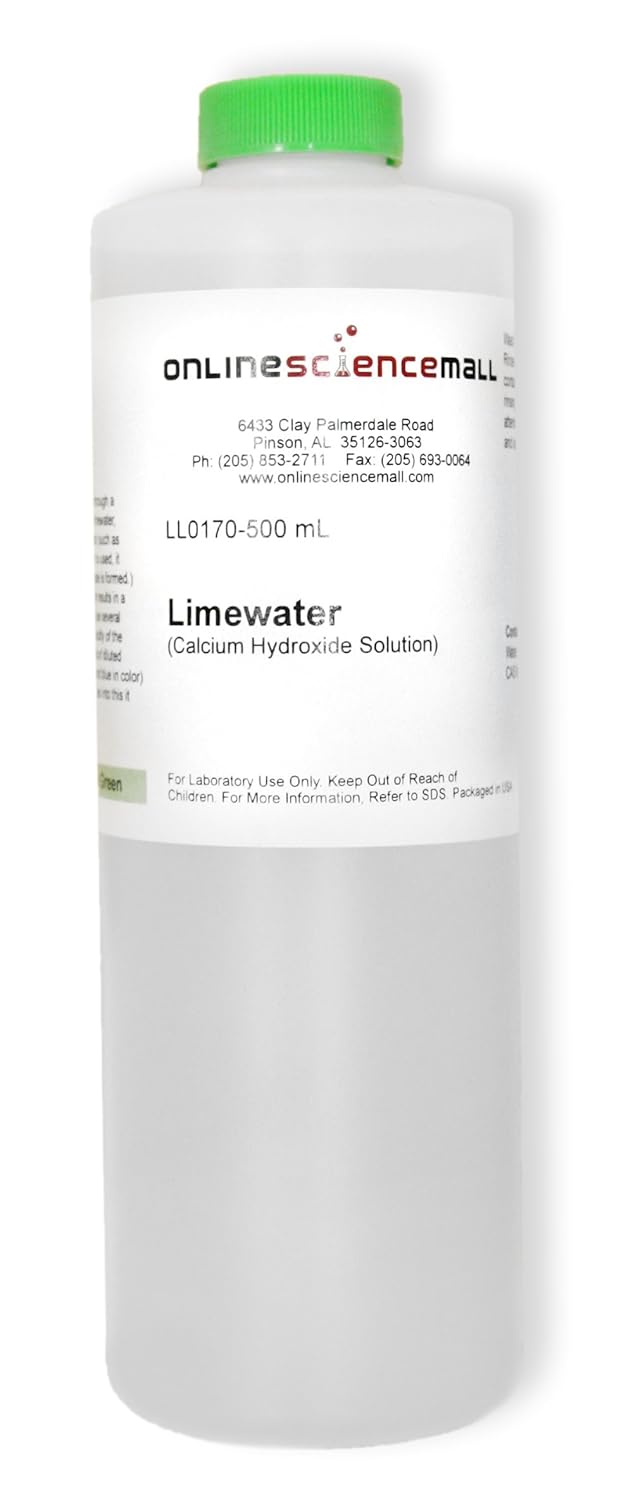 Limewater Calcium Hydroxide Solution 500ml Chemical Reagent Amazon Com Industrial Scientific