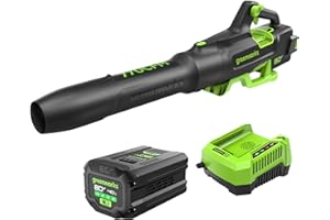 Greenworks 80V 770 CFM Blower with, 4.0 Ah Battery and 4A Charger Included