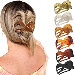 French Concord Flat Hair Clips - 6PCS Curved Hair