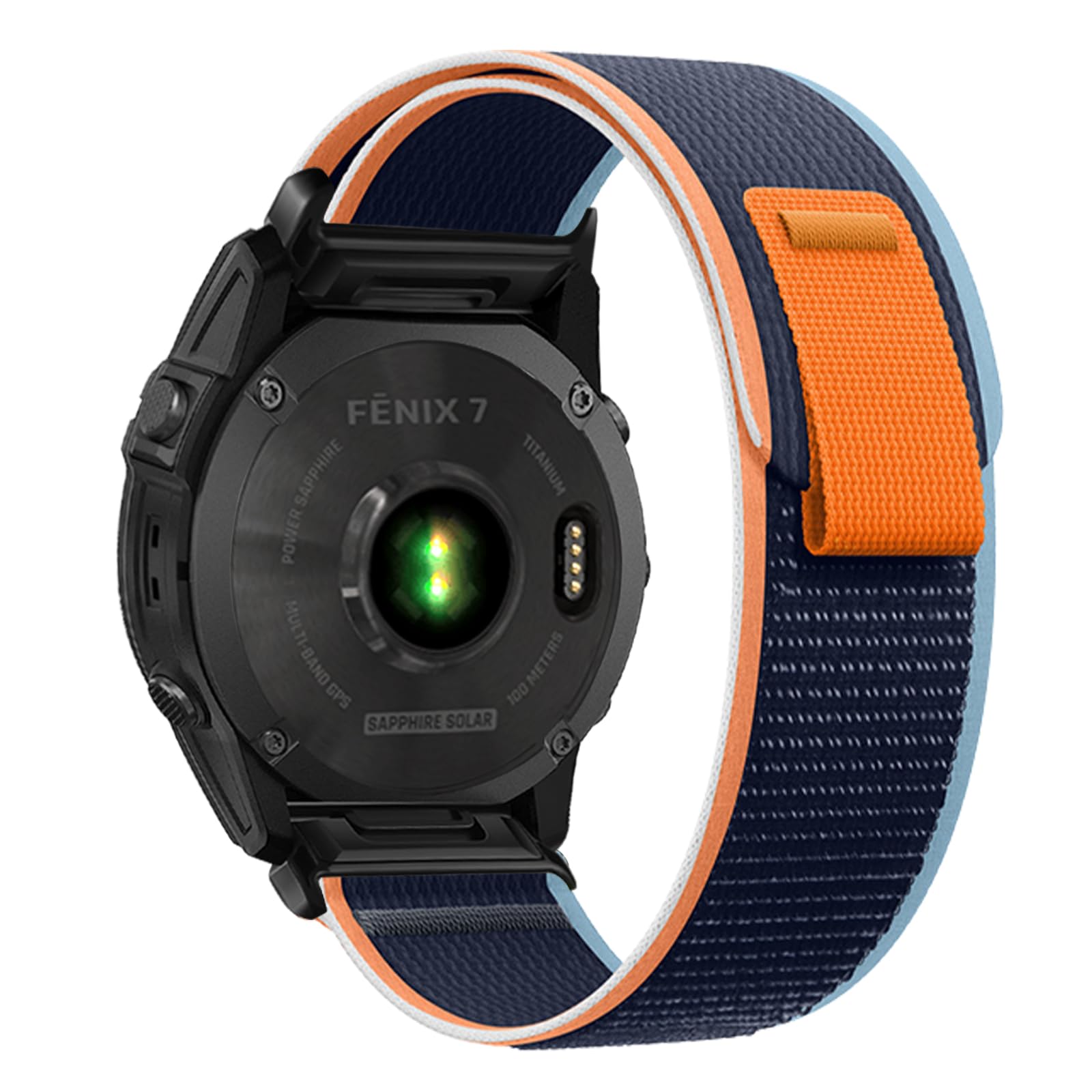 SumRioo QuickFit 22mm Watch Strap for Garmin Fenix 8/8 Solar 47mm/Fenix E/Fenix 7 Pro/Fenix 7/6 Pro/6/5 Plus/5, Nylon Trail Loop Band for Garmin Forerunner 965/955/945/935, Epix 2, Navy Blue