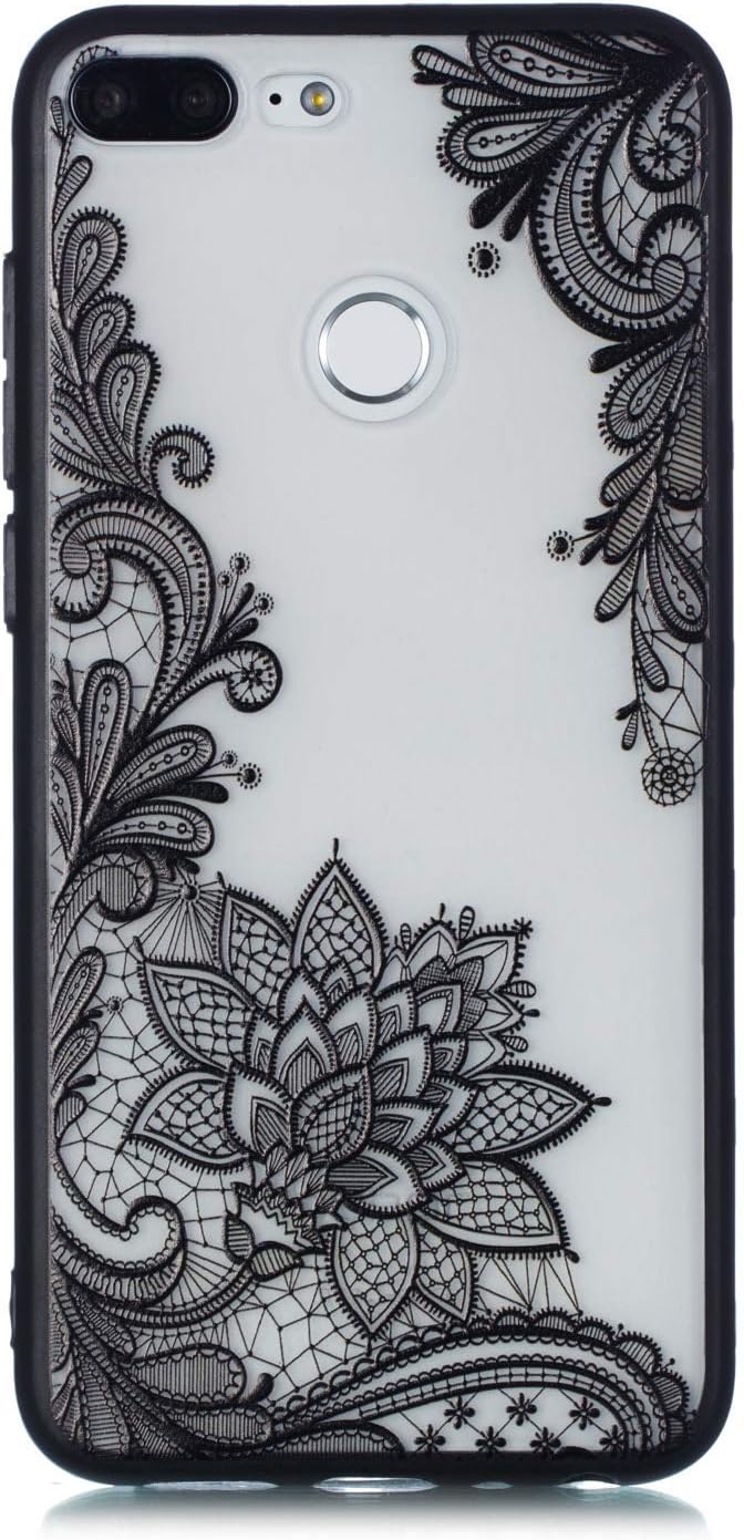 Case For Huawei Honor 9 Lite Phone Case, PLECUPE Huawei Honor 9 Lite Clear Case With Clear Hard Back Case with Soft TPU Bumper Protective Frame and Clear Back Cover For Huawei Honor 9 Lite - Black#1