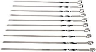 20 Schaschlikspiesse Edelstahl 43cm länge / 1,5 mm Stark / Schampura Grillspiesse Fleischspiesse auch für Mangal