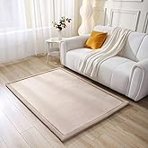 Hakuna Matte CloudSoft Baby Play Mat for Floor 47" x 67" Beige – Coral Velvet Memory Foam Rug for Crawling & Cozy Play – Non-Slip, Water-Resistant, Easy-CareTummy Time Mat, Playmat for Playpen