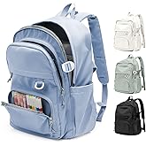 Lightweight Backpack for College & High School Backpack With Lots of Pockets Cute School Bag for Girls Boys, Large Capacity Bookbag for Women Men, Waterproof Teens Casual Daypack Backpack(Blue)