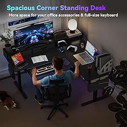 WALKINGDESK 63 Inches Height Adjustable L Shaped