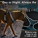 Eagloo Dog Harness Large No Pull Front Back Clips Reflective Dark Green view 8