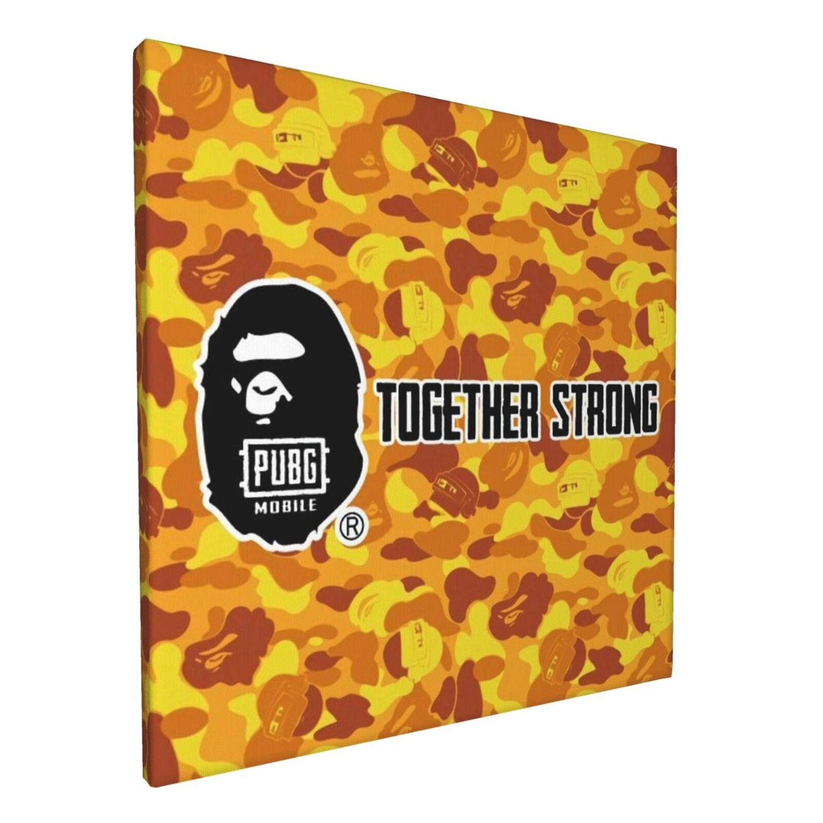 IYIFOO Bape Pubg 2 Canvas Wall Art Large for Living Room Bedroom Bathroom Home Decor Ready to Hang 1