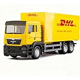 BDTCTK DHL Container Truck Model Toy - Zinc Alloy Die-Cast Car, Educational Toy for Boys &amp; Girls, Collectible Vehicle for Kids