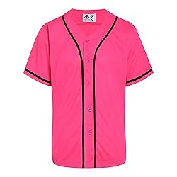 DEHANER Pink Men's Women's Baseball Jersey for