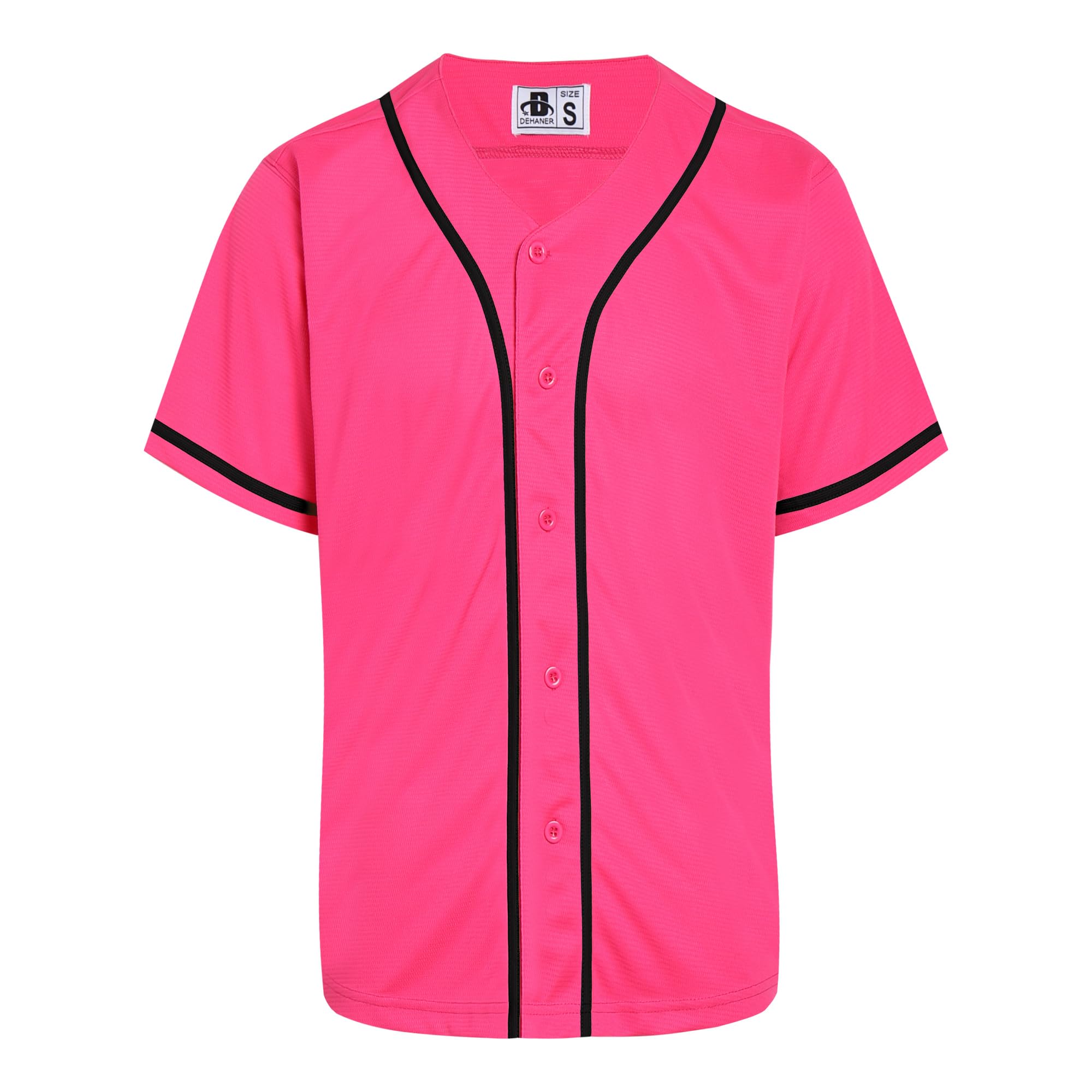 DEHANER Pink Men's Women's Baseball Jersey for