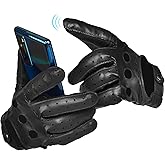 SURAWIL Mens Leather Driving Gloves Touchscreen, Unlined Thin Leather Driving Gloves SUM06US-T
